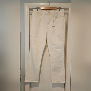 NWT FRAME Le Super High Straight White Straight-Leg Jeans 34